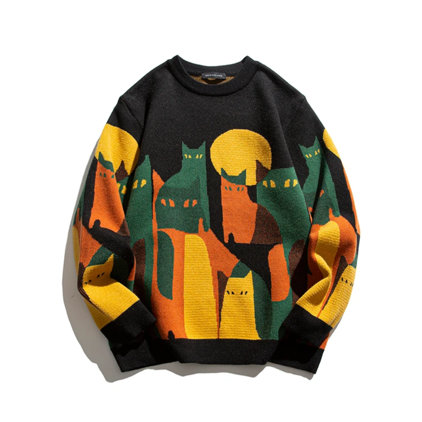 Moonlit Cat Sweater